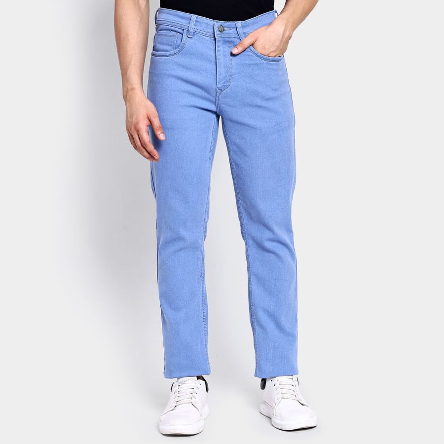 Men's Slim Fit Jeans, हल्का नीला, large image number null